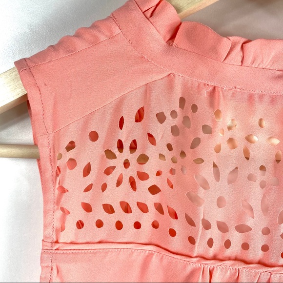 Anthropologie Maeve Sleeveless Pink Cutout Blouse - Picture 10 of 12
